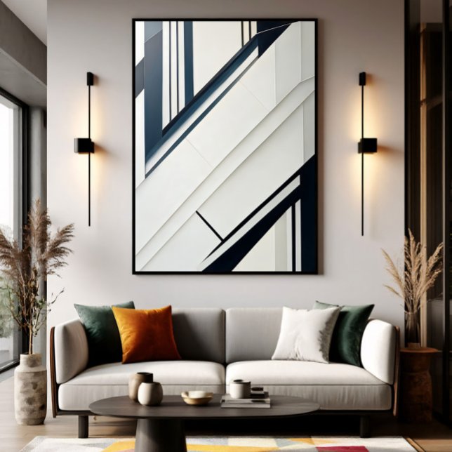 Affiche Géométrie Diagonale Minimaliste (Créateur téléchargé)