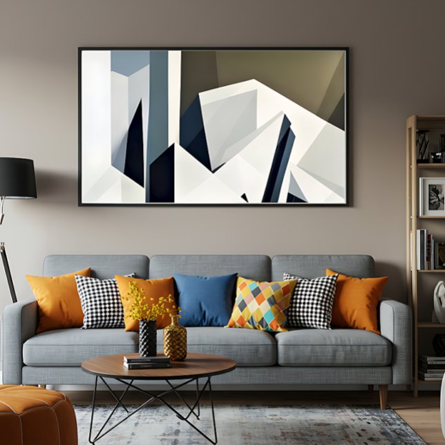 Affiche Géométrie Facettée Minimaliste (Créateur téléchargé)