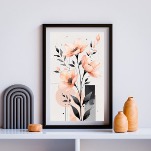 Affiche Géométrie florale minimale