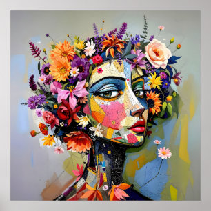 Affiche "Géométrie florale" - Portrait botanique