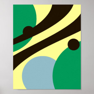 Affiche Géométrie fluide dans des couleurs harmonieuses