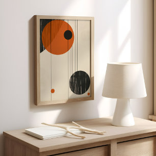 Affiche Géométrie minimaliste Brown et beige