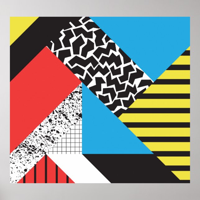 Affiche Géométrie moderne : Style Abstrait sans couture (Devant)