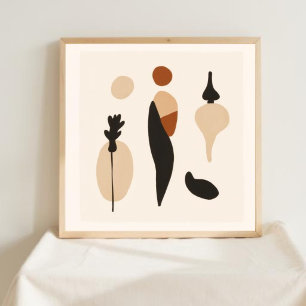 Affiche Géométrie Naturelle – Art Minimaliste Féminin