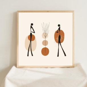 Affiche Géométrie Naturelle – Art Minimaliste Féminin V
