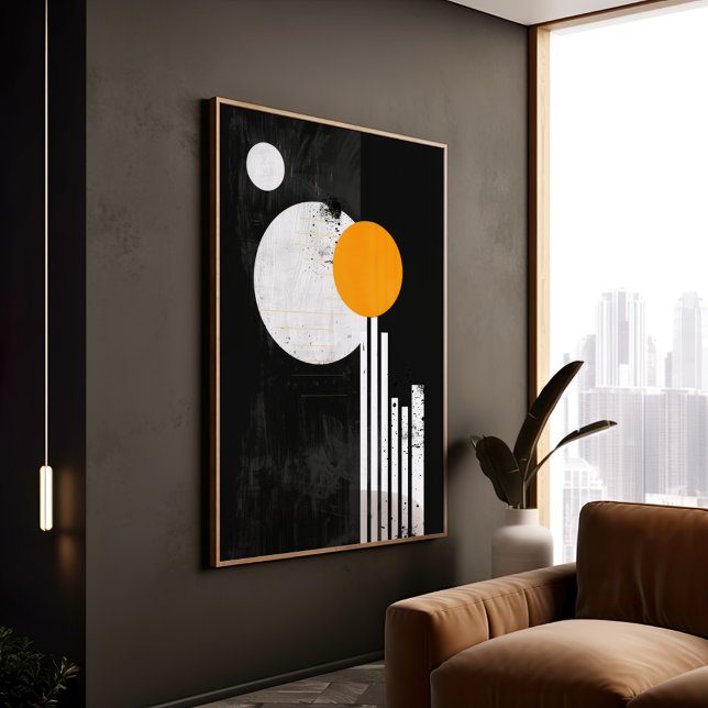 Affiche Géométrie noire minimaliste Abstraite (Créateur téléchargé)