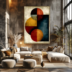 Affiche Géométrie Orbitale Japonaise Abstraite Luxe Calme