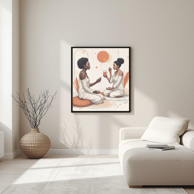 Affiche Géométrie organique – Fusion de la nature moderne  (Créateur téléchargé)