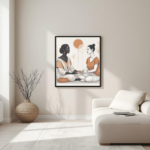 Affiche Géométrie Organique – Fusion Moderne avec la Natur