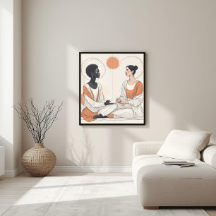 Affiche Géométrie organique – Fusion moderne avec la natur