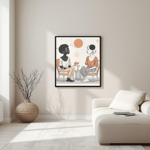 Affiche Géométrie Organique – Fusion Nature Moderne IV