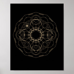 Affiche Géométrie sacrée Cube Metatron Yoga spirituel _7