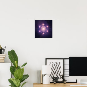 Affiche Géométrie sacrée lumineuse Lumière cosmique