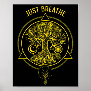Affiche Géométrie sacrée Lune Et Soleil Arbre De Vie