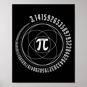 Affiche Géométrie Sacrée Pi Math Science Stem 3.14 Pi Jour