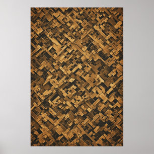 Affiche Géométrie sculptée : Composition Abstraite textura