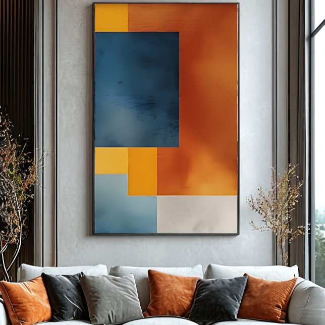 Affiche Géométrie terrestre abstraite (Créateur téléchargé)