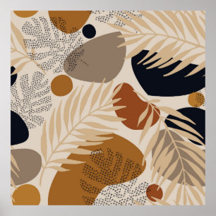 Affiche géométrique Abstraite, formes naturelles en nord m