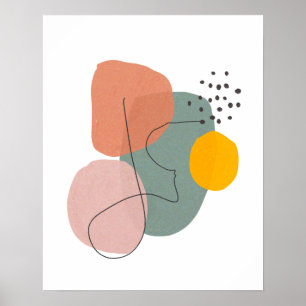 Affiche Géométrique, abstraite, minimale, moderne, pastel,
