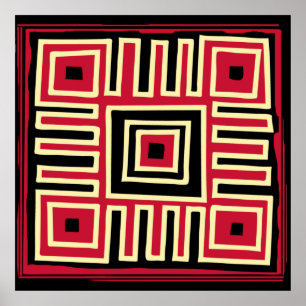 Affiche géométrique abstraite moderniste