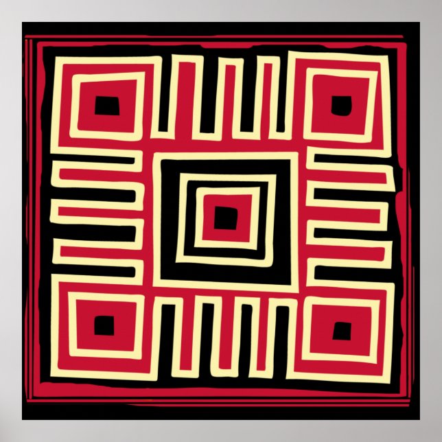 Affiche géométrique abstraite moderniste (Devant)