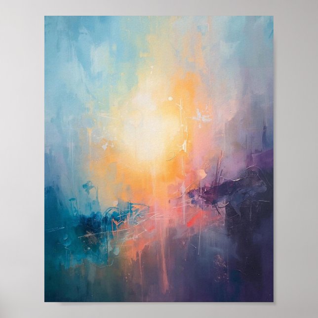 Affiche géométrique colorée Abstraite (Devant)