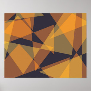 Affiche Géométrique, cool, tendance, moderne, triangles si