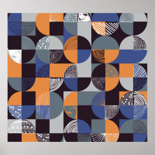 Affiche Géométrique dessinée à la main : Doodles créatifs