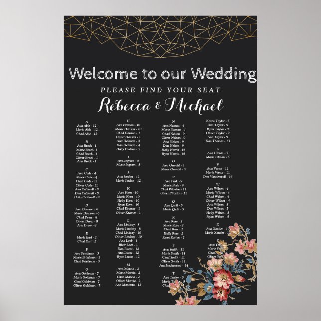 Affiche Géométrique dorée (Devant)