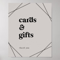 Géométrique Moderne | Cartes et Cadeaux Gris