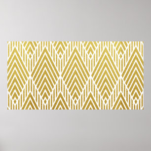 Affiche Géométrique or brillant sans couture motif