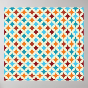 Affiche Géométrique stylé : Motif Vintage sans couture