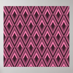 Affiche Géométrique Zig Zag Ethnique Sans Seamless