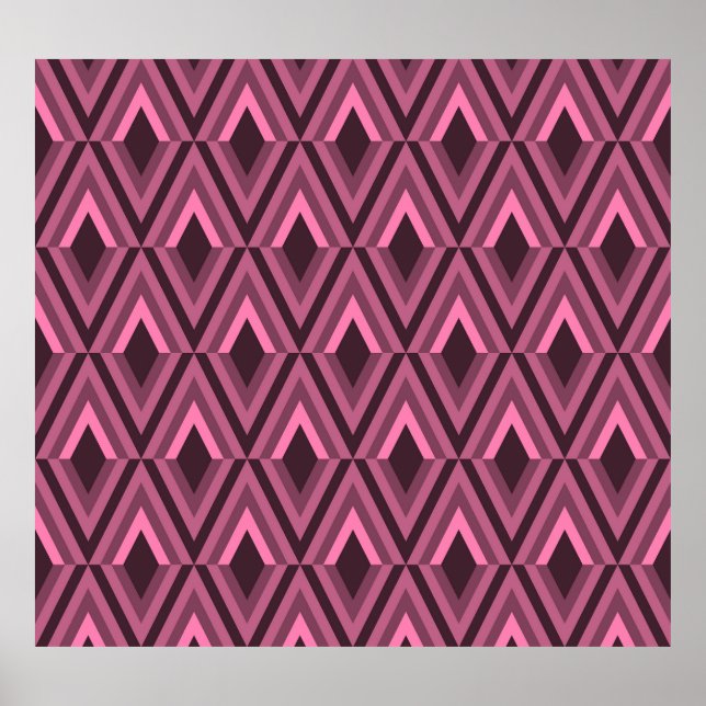 Affiche Géométrique Zig Zag Ethnique Sans Seamless (Devant)