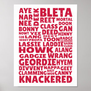 Affiche Geordie slang