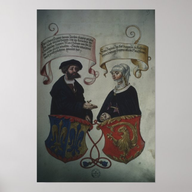 Affiche Georg Fugger son épouse Regina Imhoff, 'Geheim (Devant)