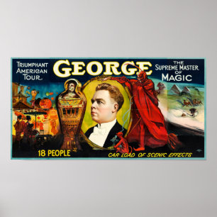 Affiche George --Affiche américaine triomphante de visite