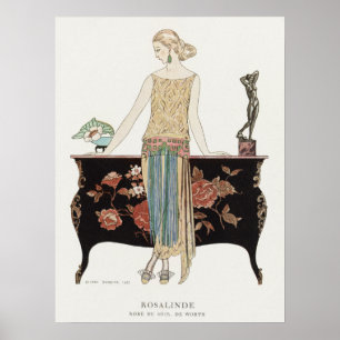 Affiche George Barbier, La Robe du Soir, 1922 Mode