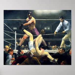 Affiche George Bellows Dempsey et art de Firpo de la boxe