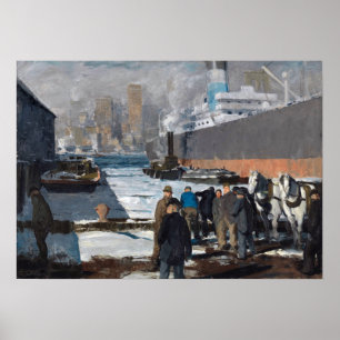 Affiche George Bellows Hommes des docks