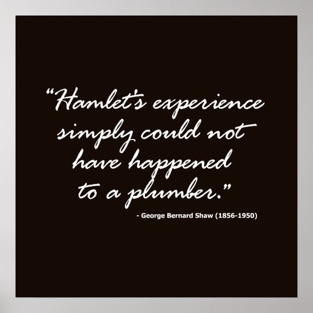 Affiche George Bernard Shaw sur Hamlet (Devant)