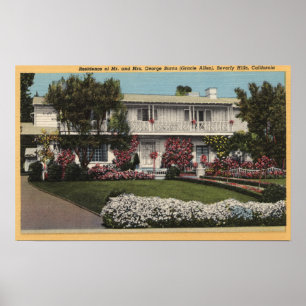Affiche George Burns et maison de Gracie Allen
