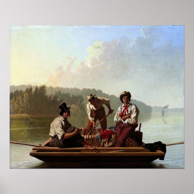 Affiche George Caleb Bingham Boatmen sur le Missouri (Devant)