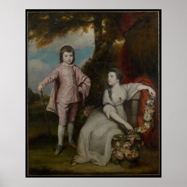 Affiche George Capel, vicomte Malden et Lady Elizabeth (Devant)