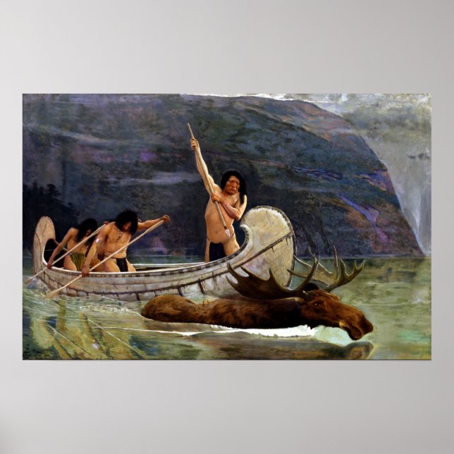 Affiche George de Forest Brush L'Oie Chase (Devant)