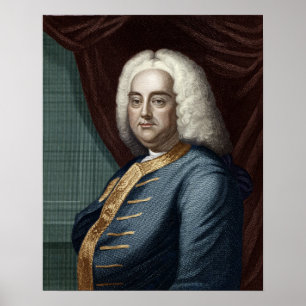 Affiche George Frederic Handel, gravé par Thomson