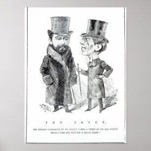 Affiche George Grossmith et Richard D'Oyly Carte