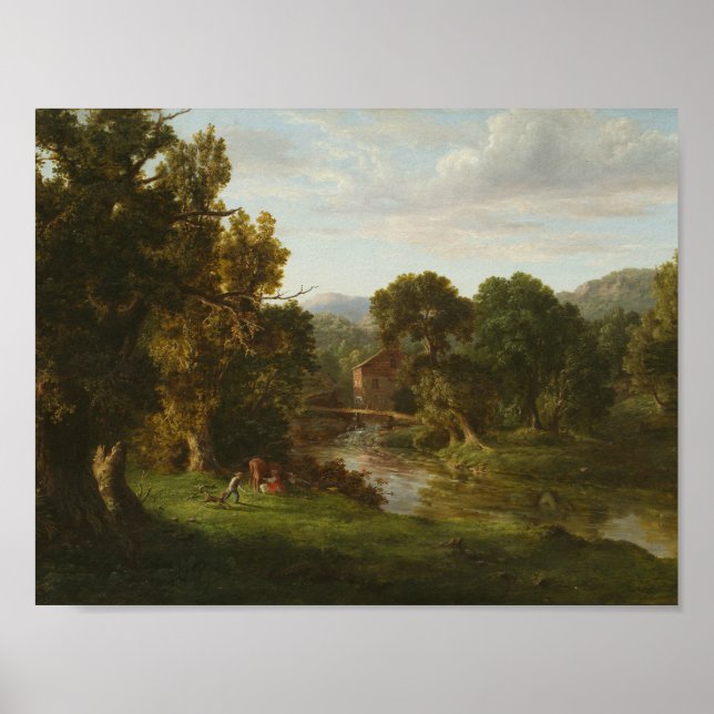 Affiche George Inness - L'Ancien Moulin (Devant)
