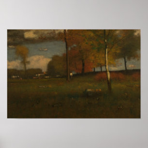 Affiche George Inness - Près du village, octobre