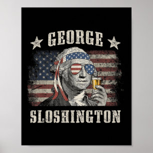 Affiche George Sloshington 4 juillet Parti Washington Fu